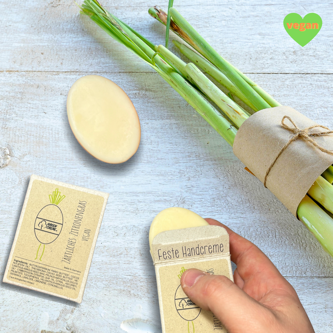 VEGAN Zärtliches Zitronengras - 30 Gramm feste Handcreme