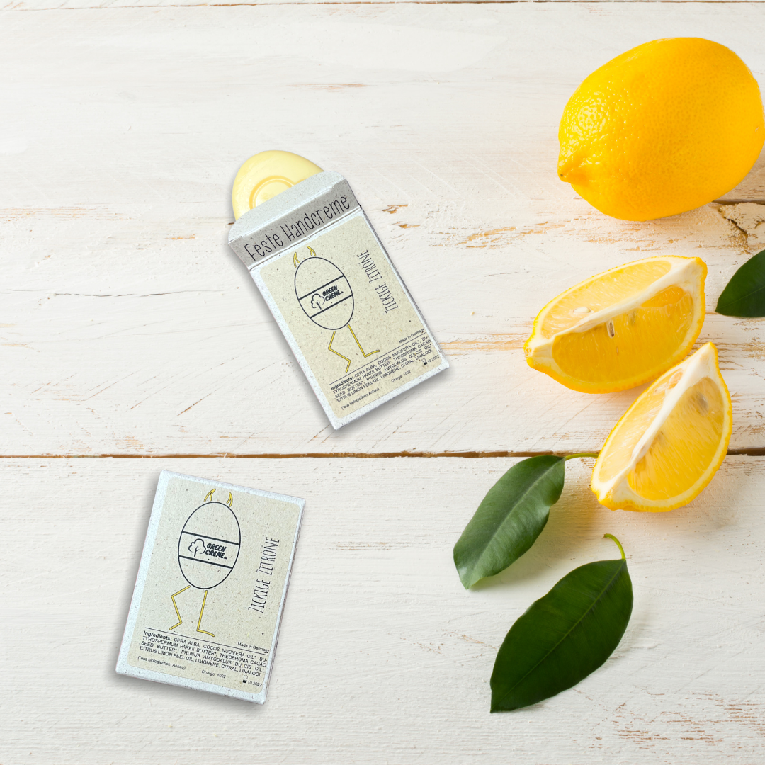 Zickige Zitrone - 30 Gramm feste Handcreme