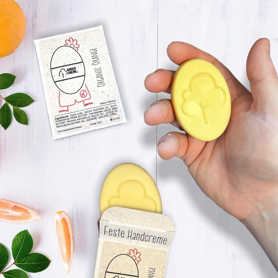 Organic Orange - 30 Gramm feste Handcreme