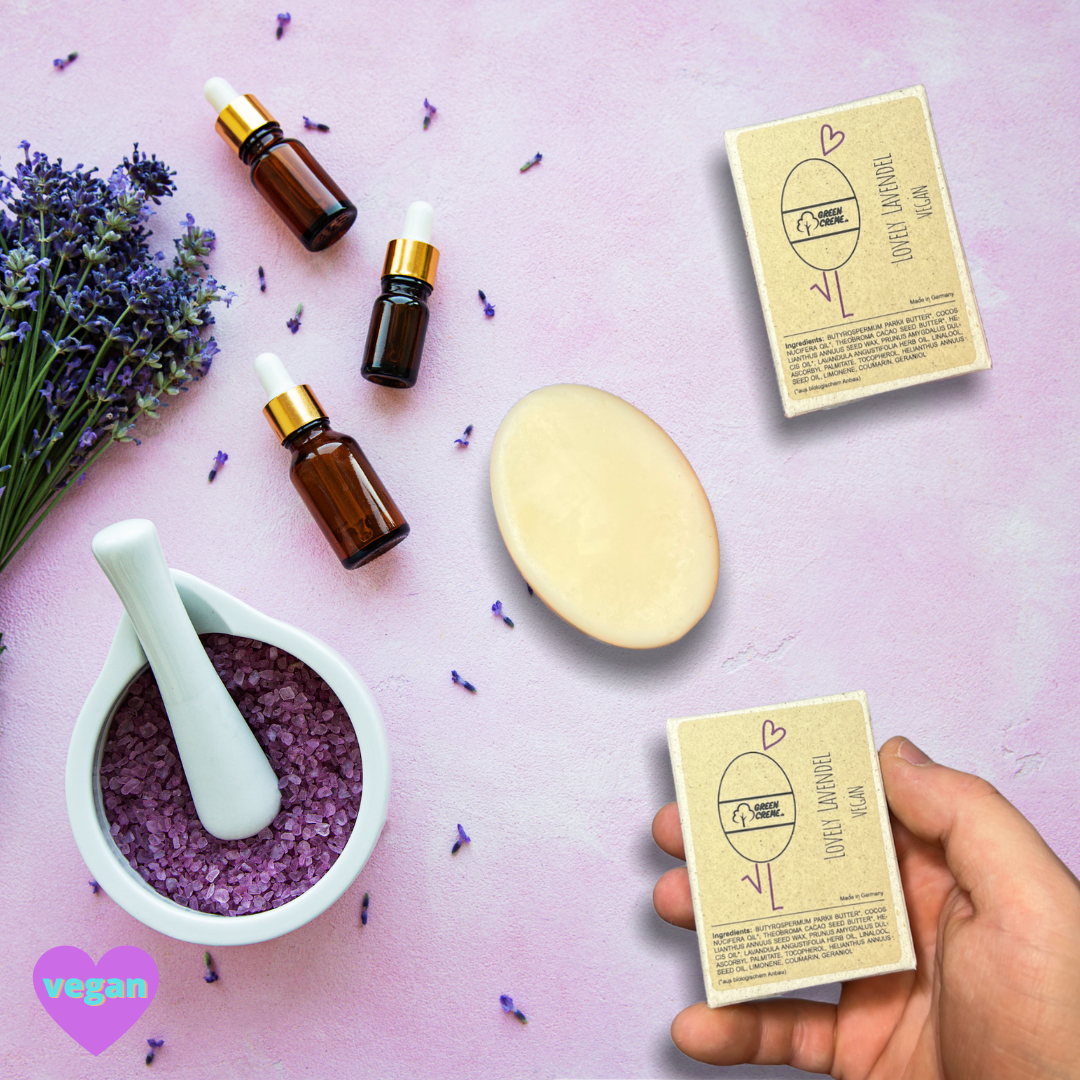 VEGAN Lovely Lavendel - 30 Gramm feste Handcreme